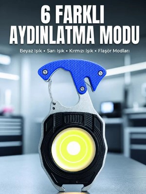 Cm Store Araç Kamp Outdoor ve Tamir Işleri Için Çok Amaçlı Cob LED Şarjlı Kurtarma ve Çalışma Feneri