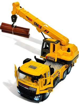 Generic Oyuncak Sesli ve Işıklı Metal 1:28 Ölçek Çek Bırak Inşaat Araçları Kapıları Açılabilen Die Cast Mode