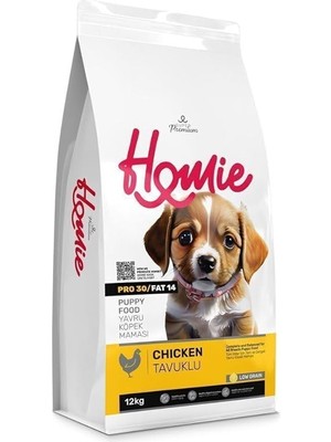 Homie Düşük Tahıllı Tavuklu Yavru Köpek Maması 12 kg