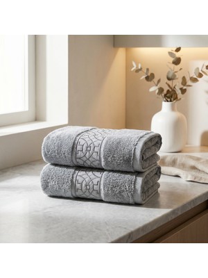 Dantela Bold 2'li Nakışlı El Havlu Seti 50X90 cm