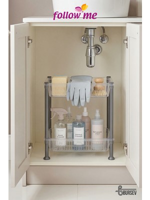 Şeffaf Slim Organizer 2'li Raf