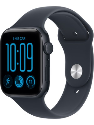 Apple Watch Se 3 Gps + Cellular, 40 mm Gece Yarısı Alüminyum Kasa ve Lacivert Spor Kordon - M/l