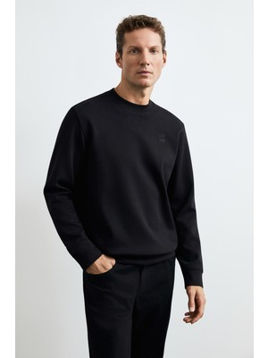 Lufian Erkek Grand Sweatshirt 112030192 Siyah