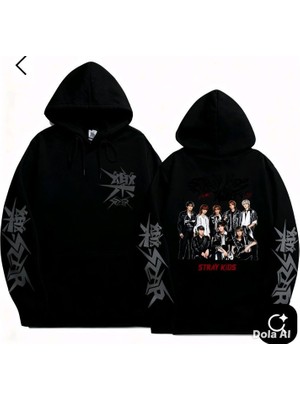BarsDepo Straykıds Baskılı Hoodie Sweatshirt %100 Pamuk | Supriz Hediyeli