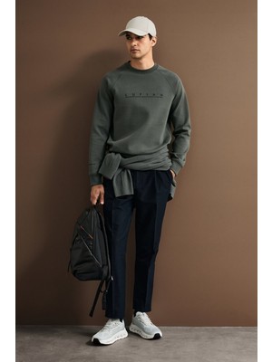 Lufian Erkek Cooper Sweatshirt 112030198 Yeşil