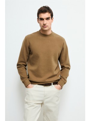 Lufian Erkek Logan Sweatshirt 112030194 Camel