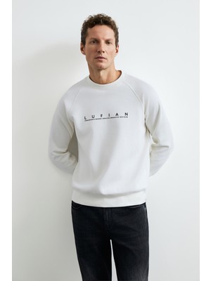 Lufian Erkek Cooper Sweatshirt 112030198 Kırık Beyaz