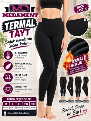 Medament Termal Tayt Yüksek Bel Sıcak Tutan Kışlık Esnek Tayt
