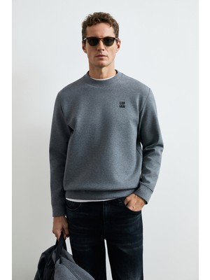 Lufian Erkek Grand Sweatshirt 112030192 Gri