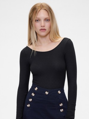Gap Kadın Lacivert Gapstudio Pointelle Bodysuit