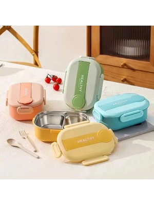 Alvenda Home 2 Bölmeli Yemek Kabı - 304 Paslanmaz Çelik - 900 ml