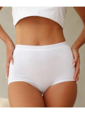 Berrak 11656 Kadın Modal Toparlayıcı Külot 6 Adet-Beyaz-Xl