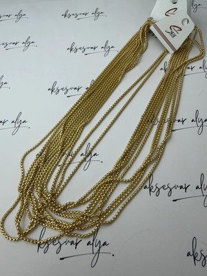 CM Jewelry Altın Kaplama Kuyumcu Işçiliğinde Zarif Ince Zincir Kolye