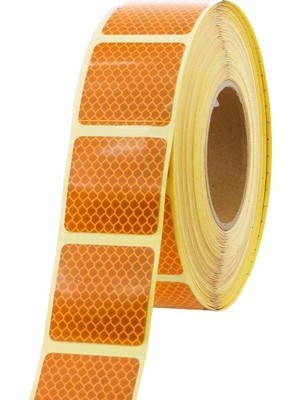 BADEM10 Tüvtürk Onaylı Sarı Kesik Reflektörlü Bant Gece Parlayan En 5 cm 5 mt Ikaz Fosforlu R