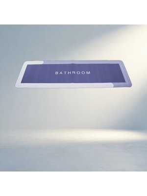 Uravas Store Sihirli Su Emici Düz Renkli Banyo Paspası Elastik Dikdörtgen 116X37.5CM