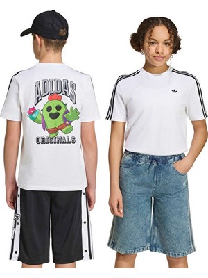 Adidas Gfx Loose Tee Çocuk Günlük Tişört KW0651 Beyaz