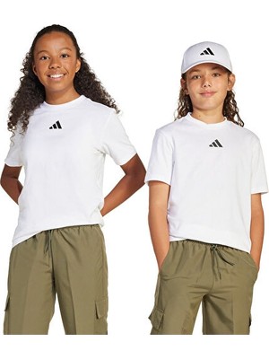 Adidas J Sl Tee 160 Çocuk Günlük Tişört JC9774 Beyaz