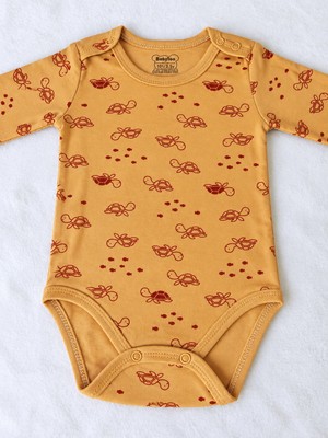 Bulut Anne ve Çocuk Uzun Kollu %100 Pamuklu Çıtçıtlı Body Eniyikalite Kumaş Desenli Renkli