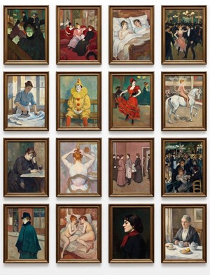 Dekorif Henri De Toulouse-Lautrec Tabloları 16'lı Sticker Seti Defter Laptop Etiketi