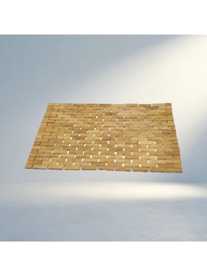 TKÇ Kaydırmaz Bambu Banyo Paspası 42X62 cm Konforlu ve Şık