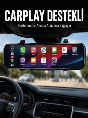 tp Ayna Carplay Araç Içi 9.66 Inç IPS Ekran Geri Görüş Kamerası Destekli - Lisinya