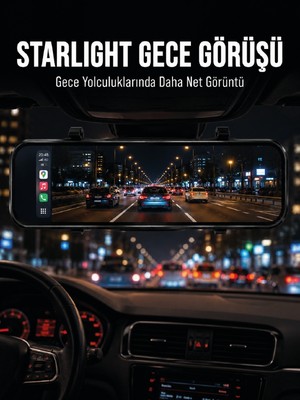 tp Araç Içi Multimedya Ekranı Çift Kameralı Ayna Carplay - Lisinya