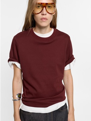 Parfois Kadın Düz Pamuklu T-Shirt
