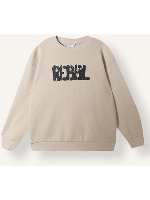 DeFacto Oversize Baskılı Sweatshirt Erkek Çocuk  (26 Wn)