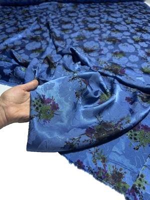 Bursa Kumaştan Jakarlı Ipek Cupro Kumaş En 140 cm Parlak Dökümlü Elbise, Gömlek, Kimono, Takım ve Pantolon 1200 -1