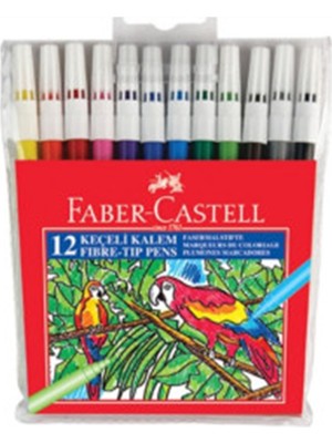 Faber-Castell Faber Keçeli Kalem Yıkanabilir 12Lİ Poşet