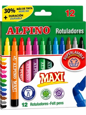 Alpino Maxi 12 Renk Keçeli Kalem