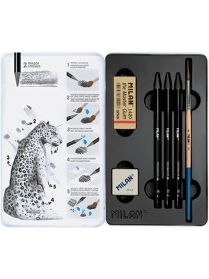 Milan Suda Çözünür Graphite Kalem Seti Hb-4b-8b 3’lü