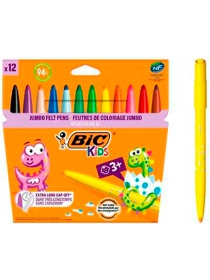 Bic Eco Visa Keçeli Boya Kalemi 8922233 Yıkanabilir 12 Renk
