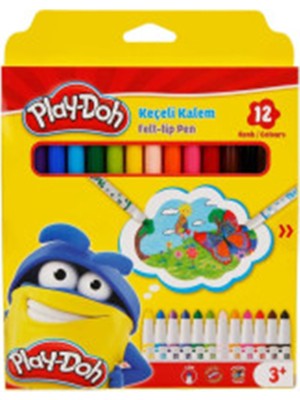 Play-Doh 5 mm Keçeli Kalem 12 Renk Karton Kutu