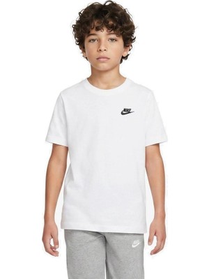 Nike Sportswear Pamuklu Çocuk Beyaz Tişört