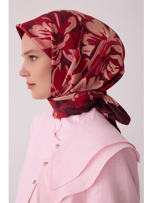 Belli Çiçek Desen Tivil Ipek Eşarp E26KA4416D01-82