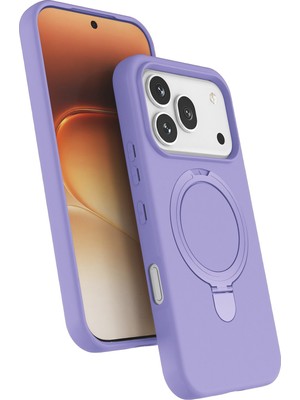 Muratech Newface Huawei Honor 600 Pro Regal Magsafe Standlı Kapak - Lila