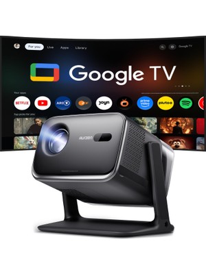 Aurzen Boom Mini Akıllı Projektör Dış Mekan, Google Tv, 20W Dolby Ses