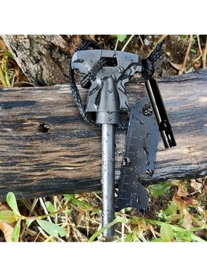 Bak Gel Al BakGelAl Magnezyum Ateş Başlatıcı Düdüklü Çakmak Taşı Kamp Survival Bushcraft Ateş Yakıcı