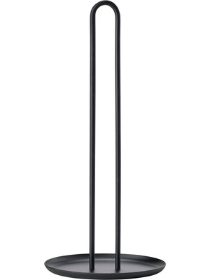 Renas Store Zone Denmark Singles Kağıt Havlu Tutucu, Ayakta, Metal Kağıt Tutucu, Çap 14,5 Cm, Yükseklik 32 Cm, Siyah