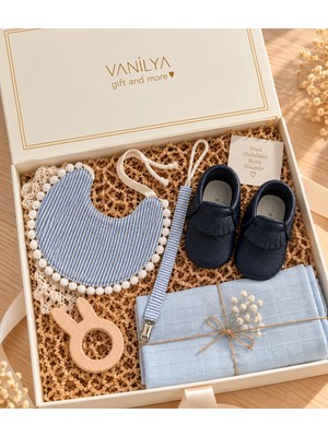 Vanilya Gift And More Erkek Bebek Hediye Seti Yenidoğan Bebek Hediye Kutusu