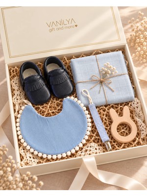 Vanilya Gift And More Erkek Bebek Hediye Seti Yenidoğan Bebek Hediye Kutusu