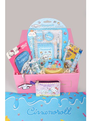 Özel Kutulu Sweet Bow Collection Lisanslı Cinnamoroll 18 Parça Kırtasiye Seti Uçlu Kalem,bloknot,roket Silgi