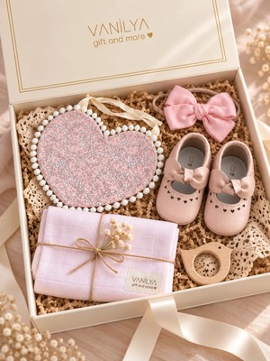 Vanilya Gift And More Kız Bebek Hediye Seti Yenidoğan Bebek Hediye Kutusu