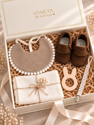 Vanilya Gift And More Erkek Bebek Hediye Seti Yenidoğan Bebek Hediye Kutusu