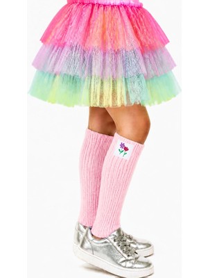 Steppe Berry Çocuk Pembe Tozluk Ayak Isıtıcı Pamuk Leg Warmer