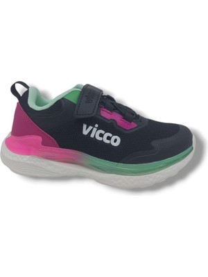 Vicco Yancy Kız Çocuk Siyah - Fuşya Spor Ayakkabı