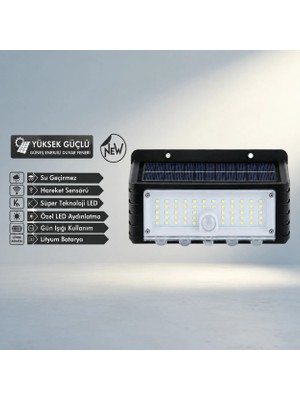 Renas Store Hareket Sensörlü Güneş Enerjili LED Duvar Lambası