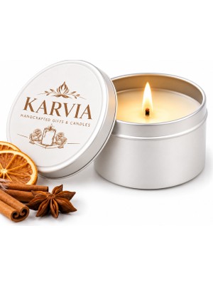 Karvia Kokulu 2'li 75 cc Metal Mum Set- El Yapımı
