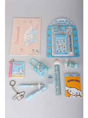 Sweet Bow Collection Lisanslı Cinnamoroll 17 Parça Kırtasiye Seti Resim Defteri,çıtçıt Dosya